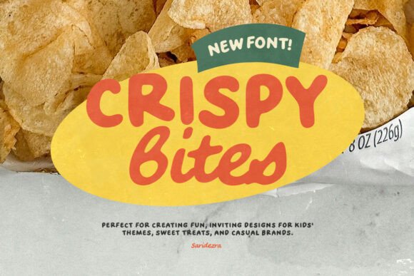 Crispy Bites: A Cute and Versatile Handwritten Font for Creative Projects