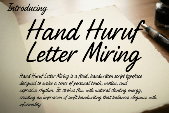 Hand Huruf Letter Miring: A Versatile Script for Creative Expression