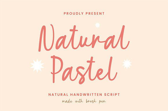 Natural Pastel: A Handcrafted Font for Authentic Branding and Creative Expression