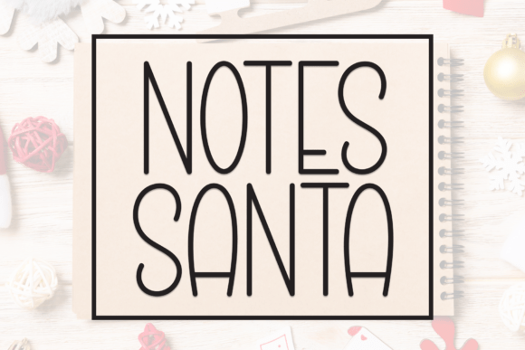 Notes Santa: A Handwritten Display Font with Heart