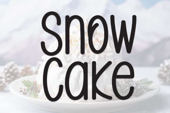 Snow Cake: A Handwritten Display Font with Whimsical Charm