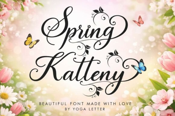 Spring Katteny: A Handwritten Font for Every Occasion